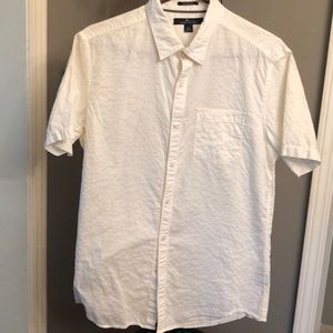 Marc Anthony cream short sleeved button shirt